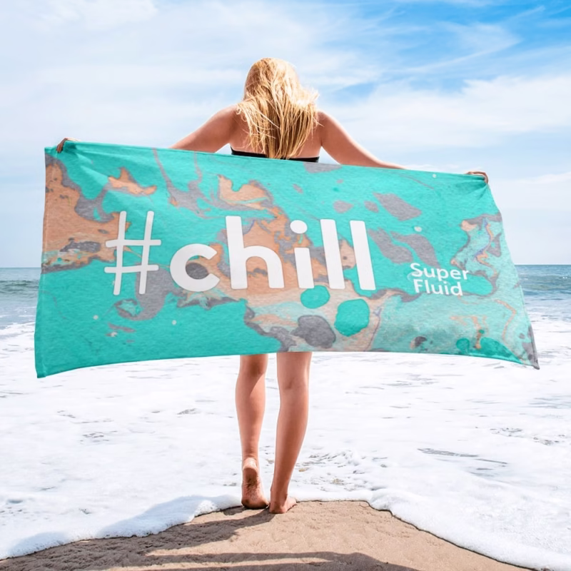 SuperFluid #Chill Beach Towel - Squalane