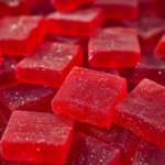 Red hemp gummy candy
